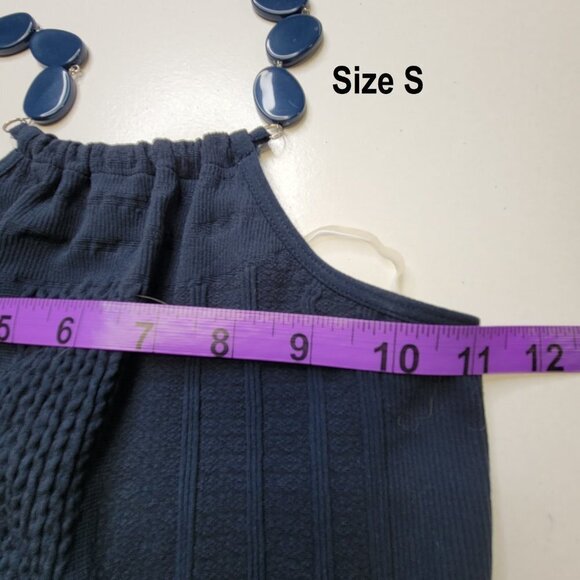 Dark Blue Halter Tie Dress  Size S - Picture 7 of 12